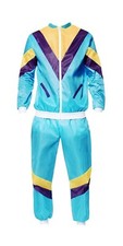 Mens 80s Shell Suit Fancy Dress Outfit Jimmy Costume Scouser Tracksuit Stag Do