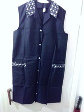 Ladies Rustly/Crinkly Nylon Overall in Black sleeveless design & floral pattern