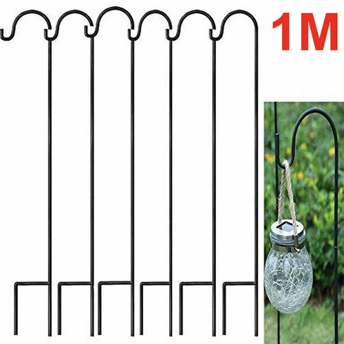 Shepherds hooks black - 6×shepherds,
