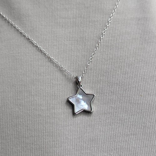 Chunky moonstone star - star, pendant