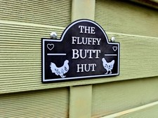 Fluffy Butt Hut Sign – Cute