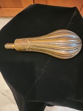 ANTIQUE G & J W HAWKSLEY COPPER POWDER FLASK WITH CIVIL WAR ERA