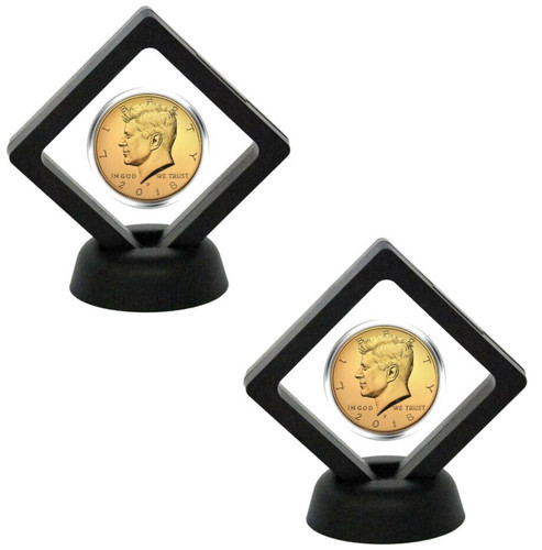 Black transparent coin - black,