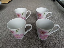 4 x Churchill Pink Poppy Floral Mugs
