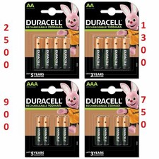 Duracell Rechargeable Batteries AA AAA Ultra/ Plus NiMH Duralock Pre Stay Charge
