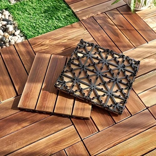 12x outdoor wooden decking - wooden,