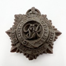 Genuine WW2 Royal Army Service Corps Plastic Economy Issue Cap Badge