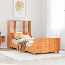 Bookcase Bed Solid Pinewood