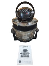 Tower T14001 Halogen Air Fryer Oven Cooker 1300W 17L With Accessories & Manual