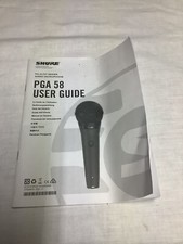 Shure PG58 User Guide 