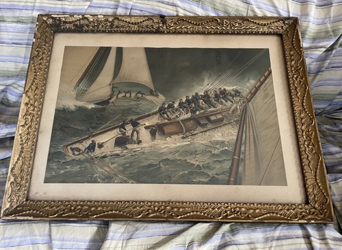 Rare antique 1887 - rare, lithograph