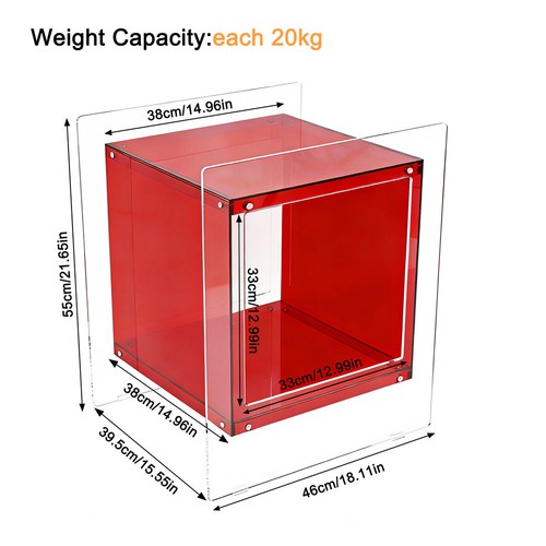 Clear acrylic side table - side,