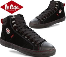 Mens Lee Cooper Steel Toe Cap Safety Work Baseball Trainers Flat Shoes Boots Sz