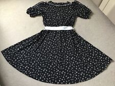 Vintage 1980s Dress Black And