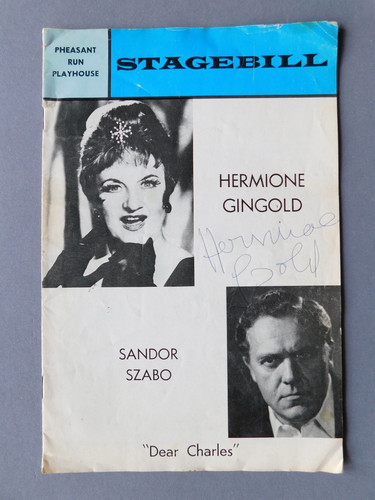 Stagebill dear charles - stagebill:, "dear