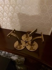 Vintage Solid Brass Handrail Bracket X 3
