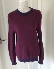 TOPMAN burgundy blue jumper size medium