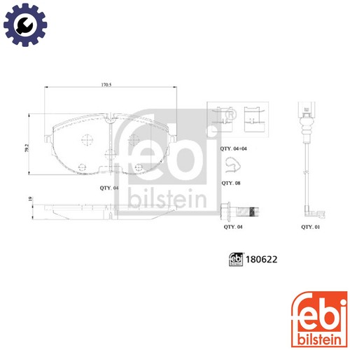 Brake pad set disc - set,