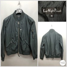 Last Night Parade Men's Black Lightweight Bomber Jacket Medium Zip Pockets