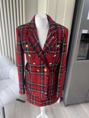 Zara tartan red - tartan, black
