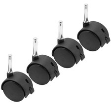 4pcs Stem Plastic Furniture Casters Silent Swivel Wheel Universal For Cabinets