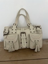 Vintage Mulberry Roxanne Bag Cream Leather – Rare Colour – Made in England  
