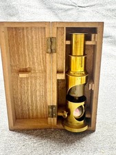 ANTIQUE BRASS MICROSCOPE