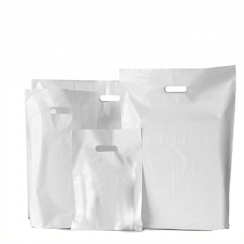 White plastic patch handle - white,