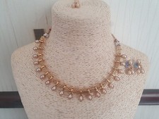 indian jewellery set combo studs earrings choker necklace Bollywood jewelry Uk