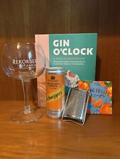 Gin Cocktail Gift Set - Rekorderlig Botanical Gin Glass, Orange Ceramic Coaster,