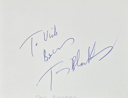 Tony blackburn autographed - tony,