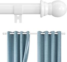 WHITE Curtain Pole ROUND BALL Finials 76 221 cm Curtain Rods 2.5CM HEAVY DUTY