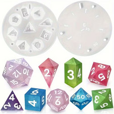 9-Cavity Silicone Dice Mold