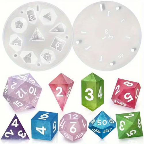 Cavity silicone dice mold - 9-cavity,