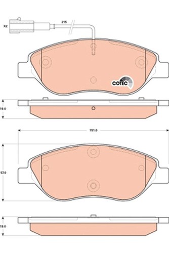 Gdb1855 brake pad set disc - pad,