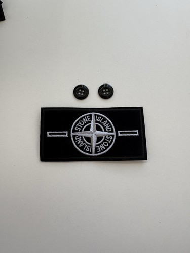 White stone island badge - -,