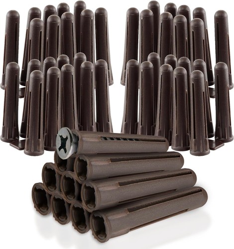 Brown wall plugs raw - brown,