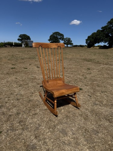Vintage elm beech rocking - vintage,