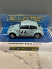 Scalextric C4498 Volkswagen Beetle Blue 66 Driver Figure Working Lights DPR BNIB