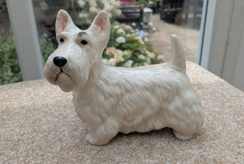 Vintage white terrier scottie - white,