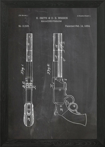 Smith and wesson patent - , framed