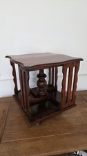 Antique Edwardian Rotating Mahogany Table Top Bookcase