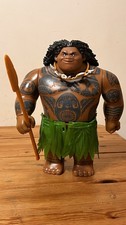 Disney Moana Large Mega Maui Doll Toy Action Figure 10" Hasbro With Spear