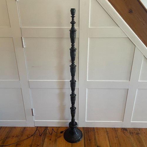Tall floor lamp black - black, vintage