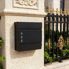 Black Steel Wall Mounted Mail