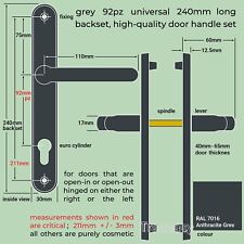 Grey Door Handles for uPVC