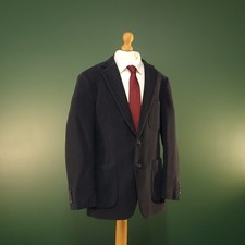 Gieves & Hawkes Moleskin Blazer Mens 40S Navy Cotton Warm soft touch Jacket