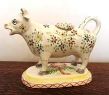 Staffordshire Hand Painted Cow Creamer circa 1900