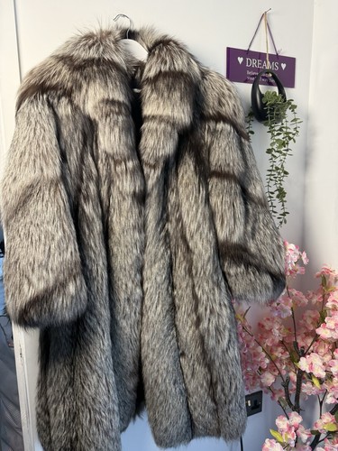 Vintage faux fur silver - vintage, fox