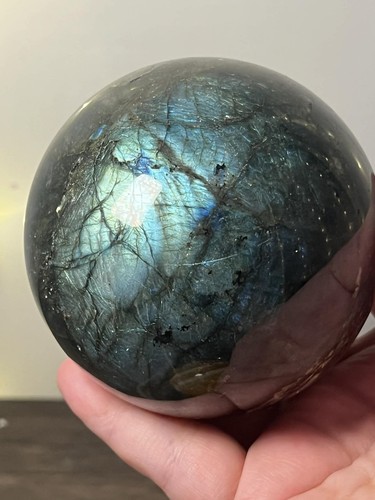 Large labradorite sphere - labradorite,
